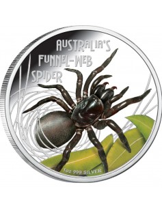 Tuvalu 2012 1 $ Deadly and Dangerous - AUSTRALIA'S FUNNEL WEB SPIDER 1 Oz Silver