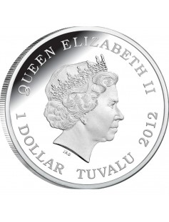 Tuvalu 2012 1 $ Deadly and Dangerous - AUSTRALIA'S FUNNEL WEB SPIDER 1 Oz Silver