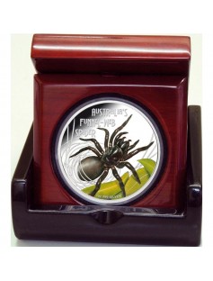 Tuvalu 2012 1 $ Deadly and Dangerous - AUSTRALIA'S FUNNEL WEB SPIDER 1 Oz Silver