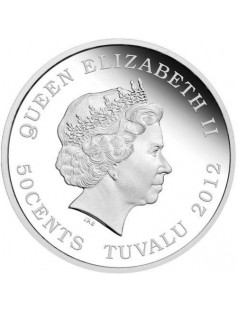 Tuvalu 2012 50ct Forever Love 1/2Oz Two koalas Silver Coin