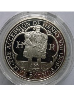 UK 2009 5Pounds HENRY VIII 500th ANNIVERSARY OF ACCESSION Silver Coin