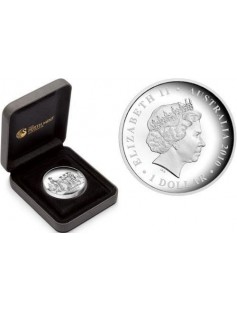 Australia 2010 $1 Sydney Cove Medallion 1oz Silver Proof Coin and Wedgwood Plate