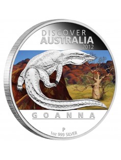 Australia 2012 $1 Discover Australia - GOANNA 1 Oz Silver Proof Coin