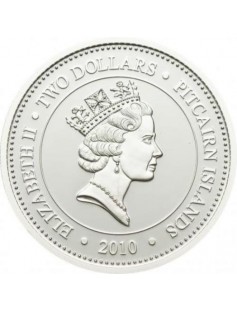 Pitcairn 2010 2$ 1/2Oz Silver Jelly Fish Phyllorhiza Punctata Coin