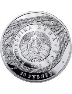Belarus 2013 20 Roubles Butterflies - APATURA IRIS 28.28 g Silver Proof Coin
