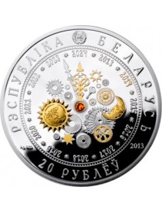 Belarus 2013 - 20 Rubles - YEAR OF THE HORSE - 33,63g Silver + Swarovski - NEW