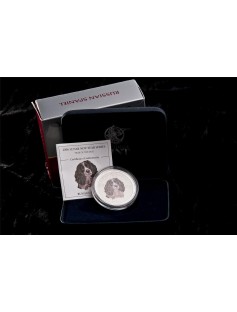 Cambodia 2006 3000 Riels Year of the Dog RUSSIAN SPANIEL .999 Silver RARE
