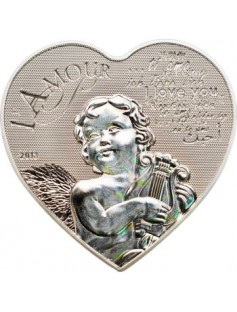 Cameroon - 2011 - 1000 Francs - L'AMOUR TOUJOURS - ANTIQUE FINISH - silver coin