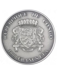 Congo - 2012 - 1000 Francs - Africa Series - RHINOCEROS - 1Oz Silver AF NEW