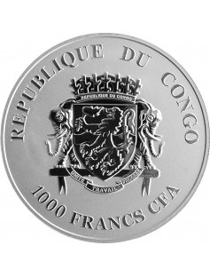 Congo - 2013 - 1000 Francs - Black Beauties BLACK LEOPARD - 2Og Silver Proof NEW
