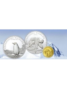 Cook 2008 $5 Endangered Wildlife Antarctica Polar Penguin 25 g Silver Proof Coin