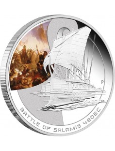 Cook 2010 1 $ Famous Naval Battles BATTLE OF HAMPTON ROADS 1862 1 Oz Silver Coin