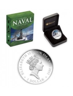 Cook 2011 $1 Famous Naval Battles Battle of Jutland 1916 1 Oz Silver Proof Coin