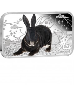 Cook 2011 1 $ Year of the Rabbit Rectangle Four-Coin Set 4 x 1 Oz Silver Proof