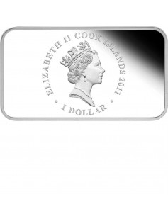 Cook 2011 1 $ Year of the Rabbit Rectangle Four-Coin Set 4 x 1 Oz Silver Proof