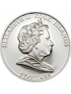 Cook 2011 $5 The Flowers of the World - Daisy in Cloisonne 25g Silver Proof Coin