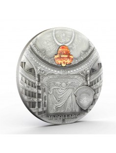 Palau 2014 $10 Famous Opera Crystal - Garnier Paris 2 Oz Silver Coin
