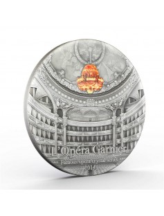 Palau 2014 $10 Famous Opera Crystal - Garnier Paris 2 Oz Silver Coin