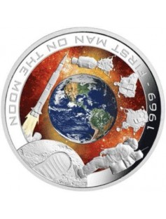 Cook Islands 2009 $1 1965 First Space Walk Alexei Leonov 1oz Silver Orbital Coin