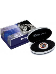 Cook Islands 2009 $1 1969 First Man On The Moon 1 Oz Silver Orbital Coin