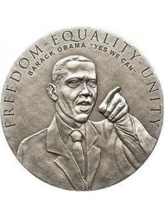 Cook Islands - 2010 - 5 Dollar - BARACK OBAMA + MARTIN LUTHER KING - set