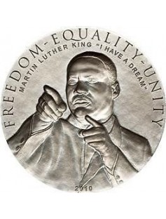 Cook Islands - 2010 - 5 Dollar - BARACK OBAMA + MARTIN LUTHER KING - set