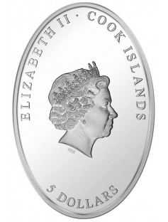 Cook Islands 2013 5$ ALABASTER WINDOW Weltfrieden Gold Gilded Silver Coin