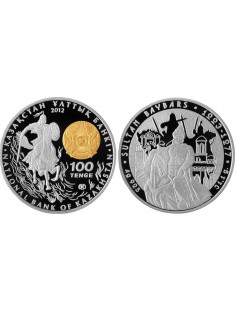 Kazakhstan - 2012 - 100 Tenge - SULTAN BAYBARS - 31,1g Silver Proof Coin NEW