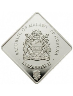 Malawi - 2009 - 50 Kwacha - Rare Wildlife Series WHITE LION Silver Coin
