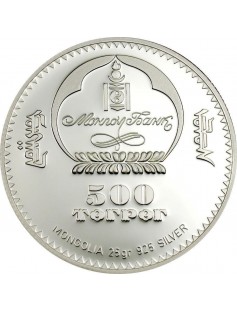 Mongolia 2005 500 Togrog Eurasian Eagle Owl Bubo Bubo 25 g Silver Proof Coin