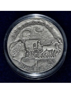Niue 2008 $1 Amber Route Series Kaliningrad 16.81g Silver Proof Coin with Insert