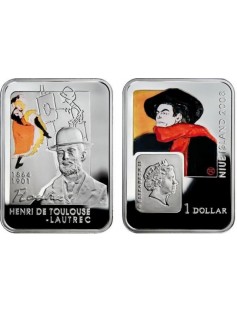 Niue - 2008 - 1$ - Painters of the World - HENRI DE TOULOUSE-LAUTREC - 28,28g
