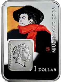 Niue - 2008 - 1$ - Painters of the World - HENRI DE TOULOUSE-LAUTREC - 28,28g
