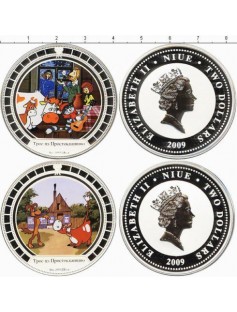 Niue 2009 $2 Three from Buttermilk Village PROSTOKVASHINO 2x 1oz Silver Coin Set
