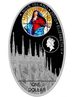 Niue 2010 1$ Gothic Cathedrals 28,28g Duomo Milano Silver Coin