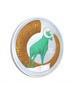 Niue 2015 2$ Year of the Goat 1 oz Proof Silver Coin MINTAGE 1500 ONLY