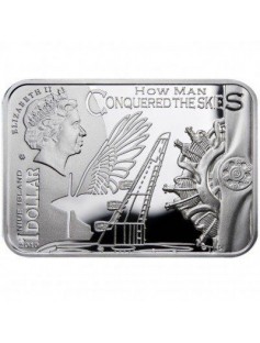 Niue - 2010 - 1$ - How Man Conquered the Skies - BALLOON - Montgolfier - 28,28g