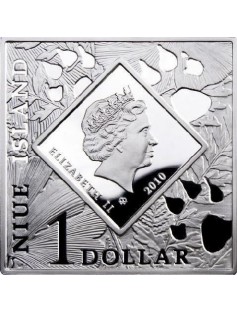 Niue - 2010 - 1$ - Oddities of Nature - PRONGHORN - 28,28g silver coin