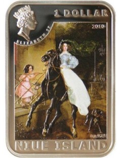 Niue 2010 $1 World of Painting - Karl Brullov 28.28g Silver Proof Coin