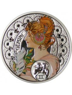 Niue 2010 1$ A.Mucha Zodiac 28,28g Capricorn Silver Coin