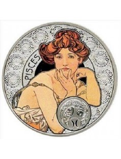 Niue 2011 1$ A.Mucha Zodiac 28,28g Leo Silver Coin