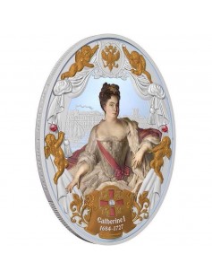 Niue 2014 5$ Russian Imperators Catherine I UNIQUE 2oz Proof Silver Coin