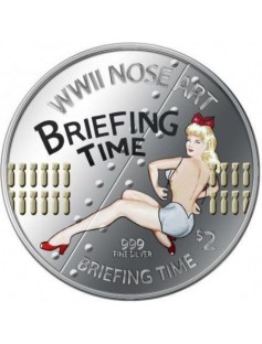 Niue 2012 $2 WWII Bombers Pin-Ups - Nose Art 3 x 1 Oz Silver Proof Coin Set