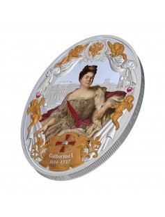 Niue 2014 5$ Russian Imperators Catherine I UNIQUE 2oz Proof Silver Coin