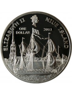 Niue Islands 2011 1$ Picture of Russian Emperors PETER THE GREAT 28,28g Silver
