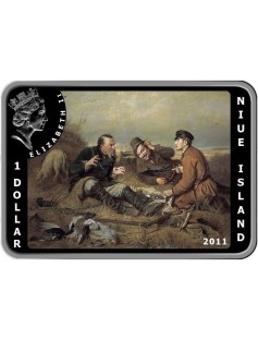 Niue Islands - 2011 - 1$ - World of Painting - VASILY PEROV - 28,28g silver coin
