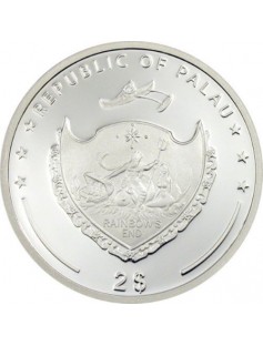 Palau 2010 2$ 1/2Oz Silver Grasshopper Schistocerca Gregaria Coin