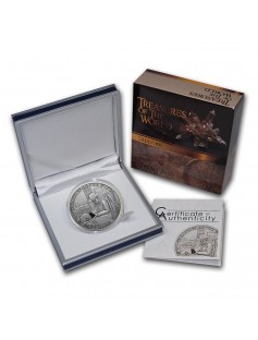 Palau - 2010 - 5 Dollars - Treasures of the World SAPPHIRE Silver Coin
