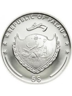 Palau 2010 5$ World of Wonders 1 EIFFEL TOWER Silver Coin