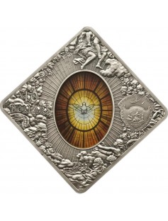 Palau - 2011 - 10$ - Sacred Art Holy Windows - BASILICA SANCTI PETRI - 50g RARE